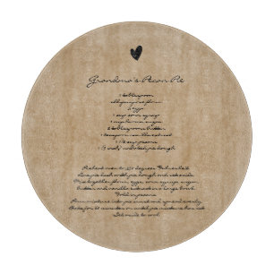 Oma's Recipe Custom Family Keepomwille Round Snijplank