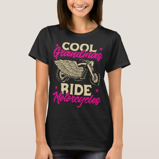 Oma's rijden motorfietsen Grappige biker oma T-shirt (Voorkant)