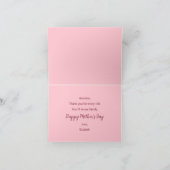 Oma's Rollen Roze en Rood Happy Moederdag Kaart (Binnen)