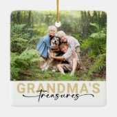 Oma's Schatten Foto Keepsake Keramisch Ornament (Achterkant)