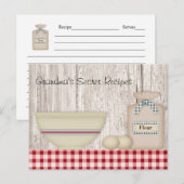 Oma's Secret Recepten Recept Kaart (Voorkant / Achterkant)