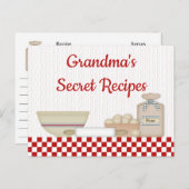 Oma's Secret Recepten Recept Kaart (Voorkant / Achterkant)