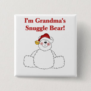 Oma's Snuggle Beer Tshirts en geschenken Vierkante Button 5,1 Cm