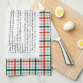 Oma's speciale recept kerstcadeau theedoek (Quarter Fold)