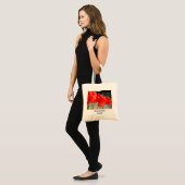 Oma's spullen boodschappentas Rode Tulp Bloemen Om Tote Bag (Voorkant (model))