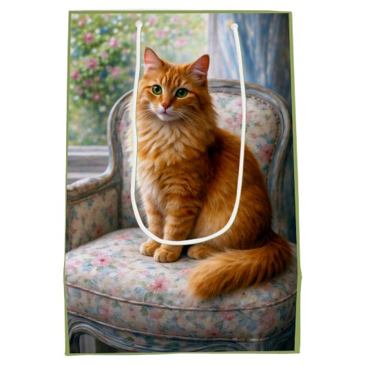 Oma's Stoel, Kat  Medium Cadeauzakje (Achterkant)