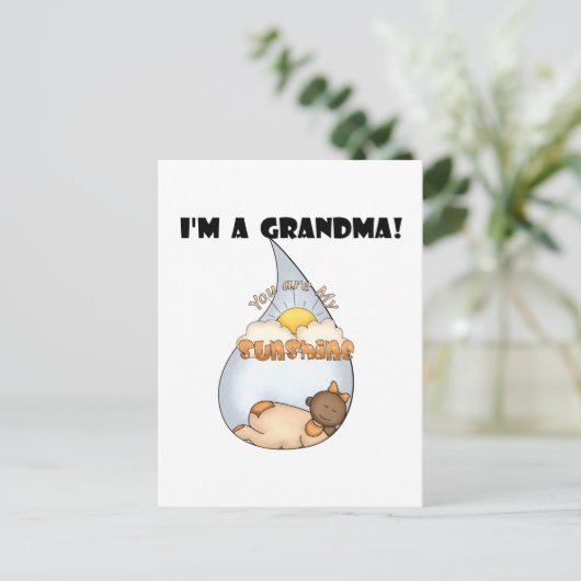 Oma's Sunshine-Afrikaans Amerikaans Meisje Briefkaart (Staand voorkant)