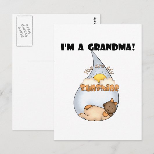 Oma's Sunshine-Afrikaans Amerikaans Meisje Briefkaart (Voorkant / Achterkant)
