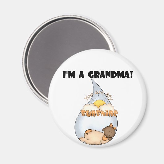 Oma's Sunshine-Afrikaans Amerikaans Meisje Magneet (Voorkant / Achterkant)