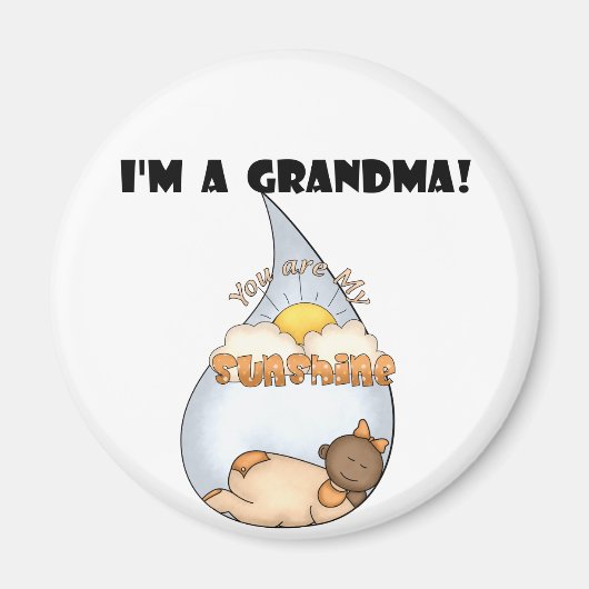 Oma's Sunshine-Afrikaans Amerikaans Meisje Magneet (Voorkant)