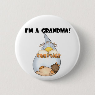 Oma's Sunshine-Afrikaans Amerikaans Meisje Ronde Button 5,7 Cm