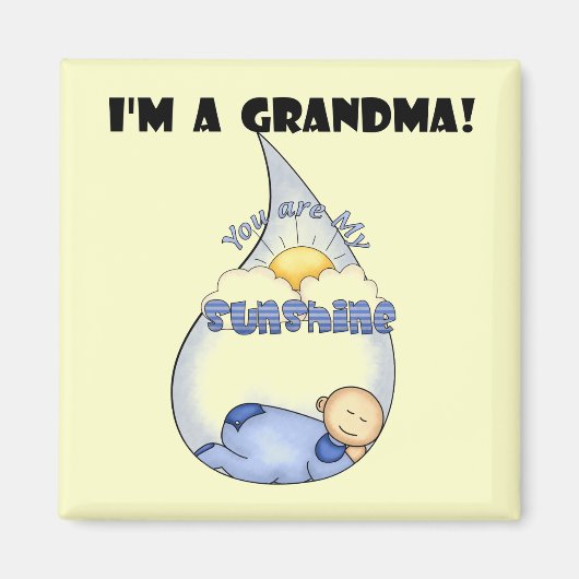 Oma's Sunshine-Boy T-shirts en geschenken Magneet (Voorkant)