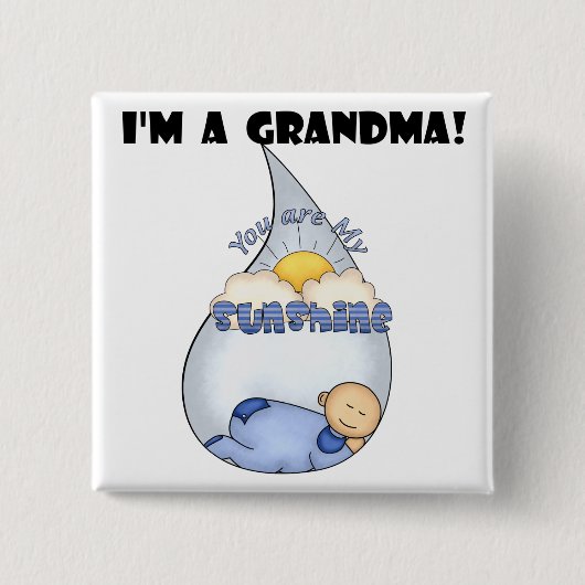 Oma's Sunshine-Boy T-shirts en geschenken Vierkante Button 5,1 Cm (Voorkant)