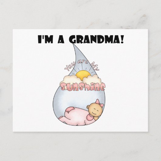 Oma's Sunshine - Meisje Tshirts en geschenken Briefkaart (Voorkant)