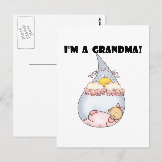 Oma's Sunshine - Meisje Tshirts en geschenken Briefkaart (Voorkant / Achterkant)