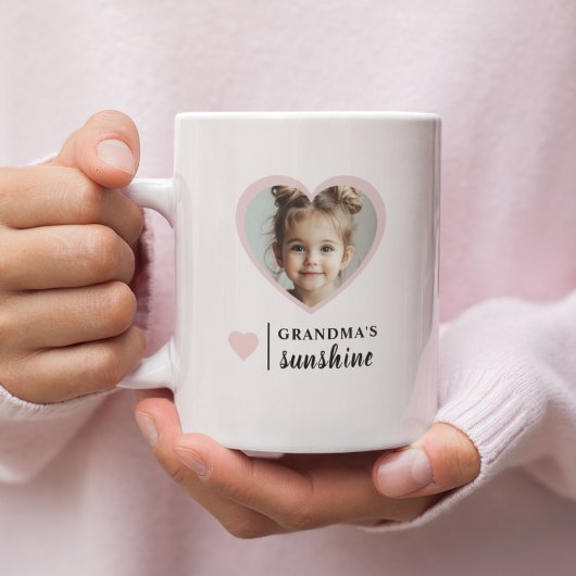 Oma's Sunshine Mok - gepersonaliseerd roze