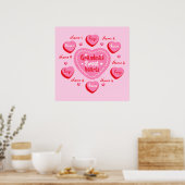 Oma's Sweethearts Gepersonaliseerd Poster (Keuken)