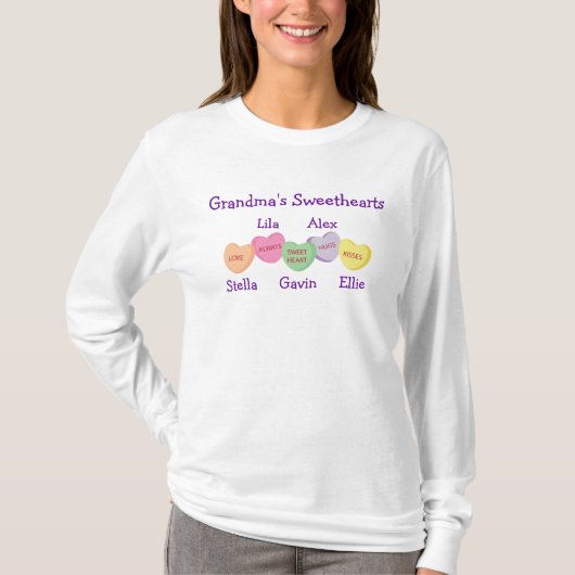 Oma's Sweethearts - Licht kleurenontwerp T-shirt (Voorkant)