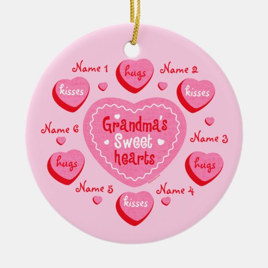 Oma's Sweethearts Persoonlijk Ornament (Voorkant)