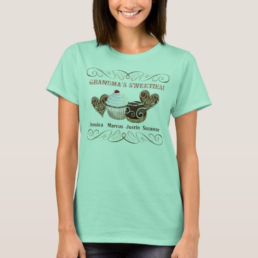 Oma's Sweeties, Personalized Tee Shirt (Voorkant)