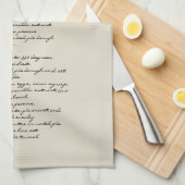 Oma's Taart Recept Keukenhanddoek Vintage (Quarter Fold)