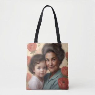 Oma's tas van liefde - oma & kind Canvas tas