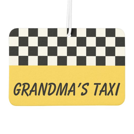 Oma's Taxi Auto Luchtverfrisser Gift (Achterkant)