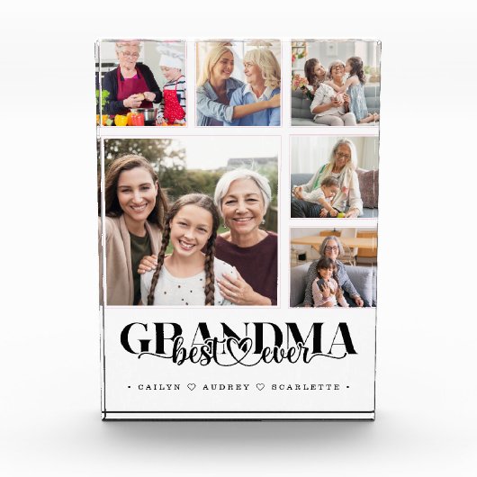 Oma's Team Moderne Collage Keepsake Fotoblokken (Voorkant)