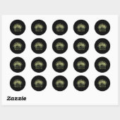 Oma's tegen onkruid grasmaaien ronde sticker (Vel)