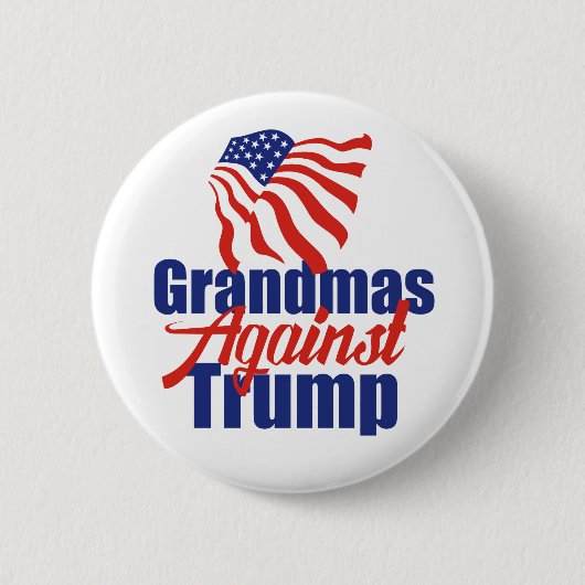 Oma's tegen politieke Trump Ronde Button 5,7 Cm (Voorkant)