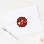 Oma's trossen van appels Sticker- Rood Ronde Sticker (Envelop)