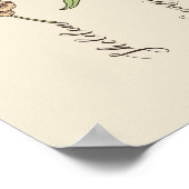 Oma's Tuin Bloem 3 Grootkinderen Naam Floral Poster (Hoek)