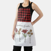 Oma's Tuin Bloem 4 Grootkinderen Naam Floral Schort (Insitu)