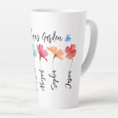 Oma's Tuin Bloem Grootkind Naam Latte Mok (Rechterhoek)