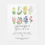 Oma's Tuin Geboorte Maand Bloem Keepsake Fleece Deken (Voorkant)