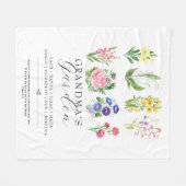 Oma's Tuin Geboorte Maand Bloem Keepsake Fleece Deken (Voorkant (Horizontaal))