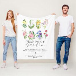 Oma's Tuin Geboortemaand Bloem Aandenken Fleece Deken