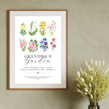 Oma's Tuin Geboortemaand Bloemen Aandenken