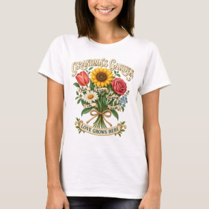 Oma's tuin gepersonaliseerde kleinkinderen T-shirt