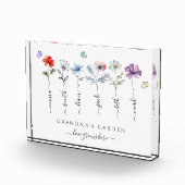 Oma's tuin met kleinkinderen noemt Waterverf Fotoblokken (Rechts)