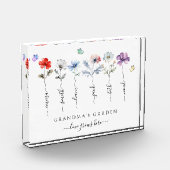 Oma's tuin met kleinkinderen noemt Waterverf Fotoblokken (Links)