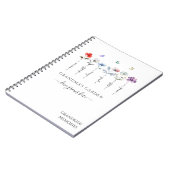 Oma's tuin met namen van kleinkinderen Aquarel Notitieboek (Linkerzijde)