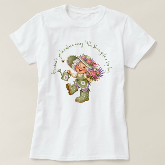 Oma's Tuin T-shirt (Design voorkant)
