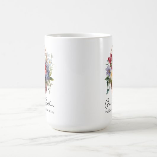 Oma's Tuinnamen Waterverf Bloemenmand Koffiemok (Center)