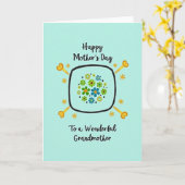 Oma's Verzorgende Dag Kaart (Gele Bloem)