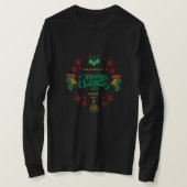 Oma's  Vintage Vrolijk Kerstfeest T-shirt (Design voorkant)