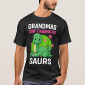 Oma's willen geen saurussen t-shirt (Voorkant)