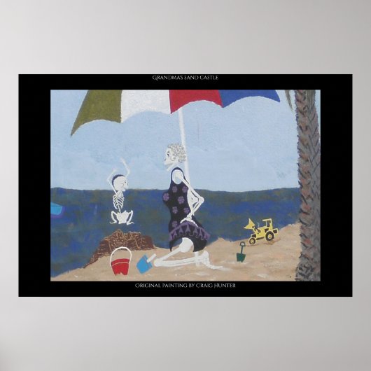 Oma's zandkasteel poster (Voorkant)