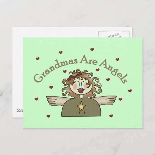 Oma's zijn engelen T-shirts en geschenken Briefkaart (Voorkant / Achterkant)