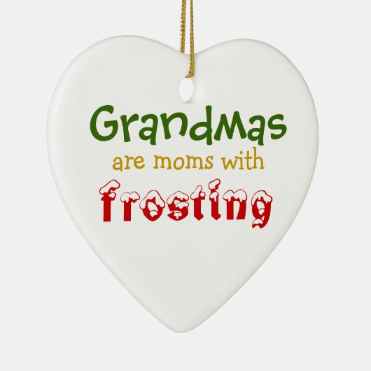 Oma's zijn moeders met vorst keramisch ornament (Rechts)